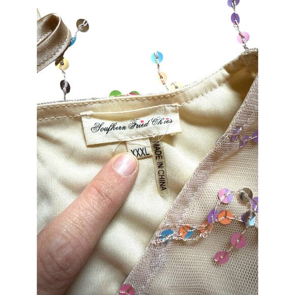 Southern Fried Chics Pink Sequined Dress - Size XXL - Picture 3 of 15